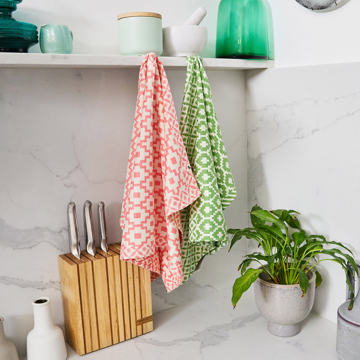 dock and bay tea towel