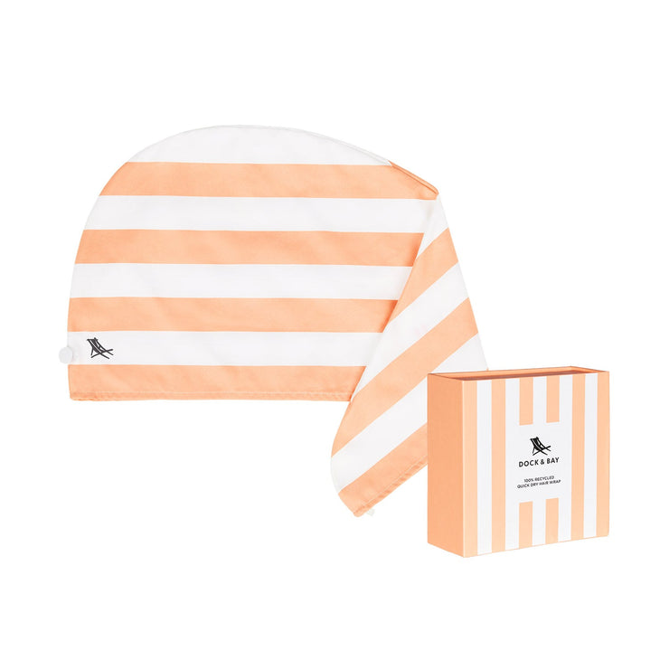 Dock & Bay Hair Wrap - Quick Dry Hair Towel - Positano Peach - Outlet