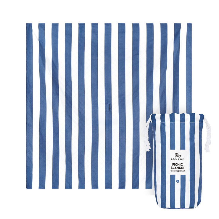 Dock & Bay Picnic Blanket - Whitsunday Blue - GRS Certified