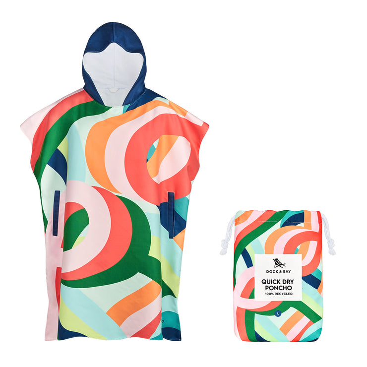 Dock & Bay Poncho - Adults - Fruit Loops - GRS Certified - Outlet