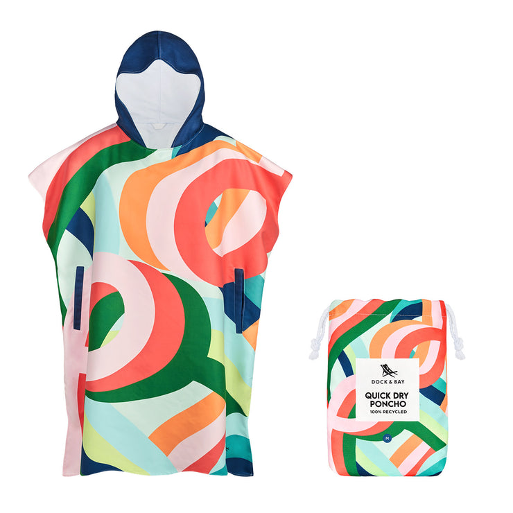 Dock & Bay Poncho - Adults - Fruit Loops - GRS Certified - Outlet