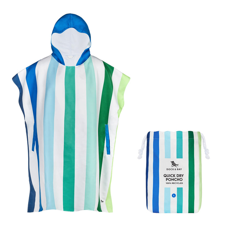 Dock & Bay Poncho - Adults - Lazy River - GRS Certified