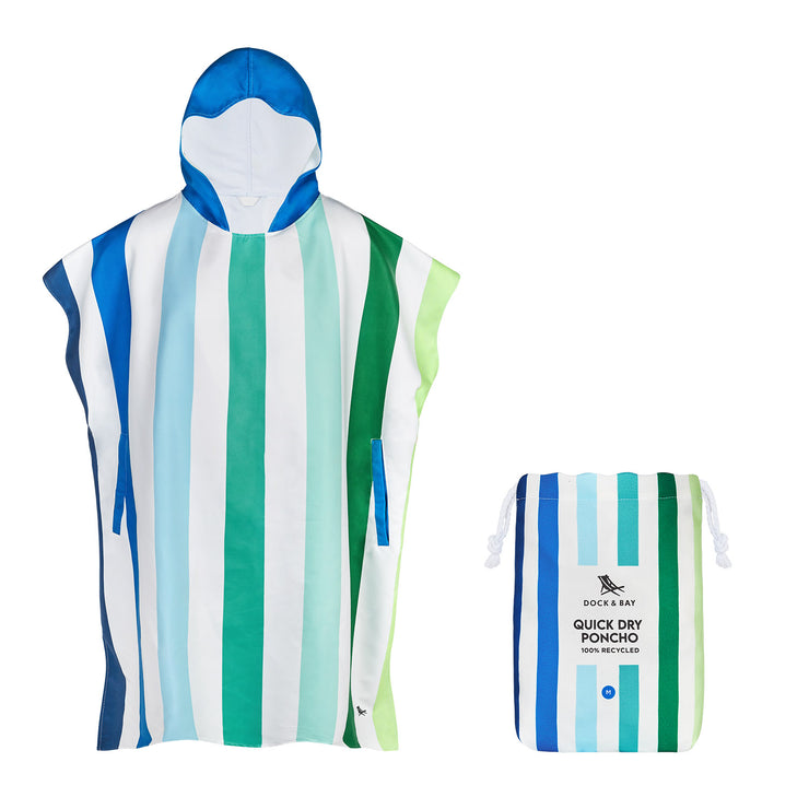 Dock & Bay Poncho - Adults - Lazy River - GRS Certified