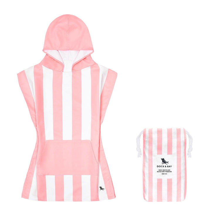 Dock & Bay Poncho - Kids - Malibu Pink - GRS Certified
