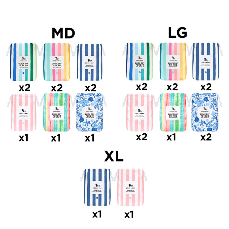 Dock & Bay - Point of Sale Display Small (Poncho Adults) - Preorder