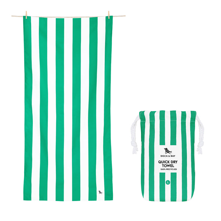 Dock & Bay Quick Dry Towel - Cancun Green - GRS Certified