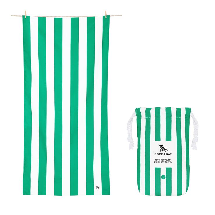 Dock & Bay Quick Dry Towel - Cancun Green - GRS Certified