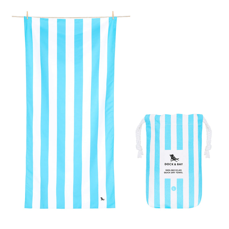 Dock & Bay Quick Dry Towel - Tulum Blue - GRS Certified