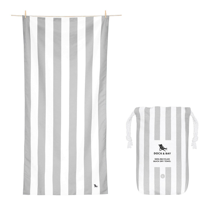 Dock & Bay Quick Dry Towels - Goa Grey - GRS Certified