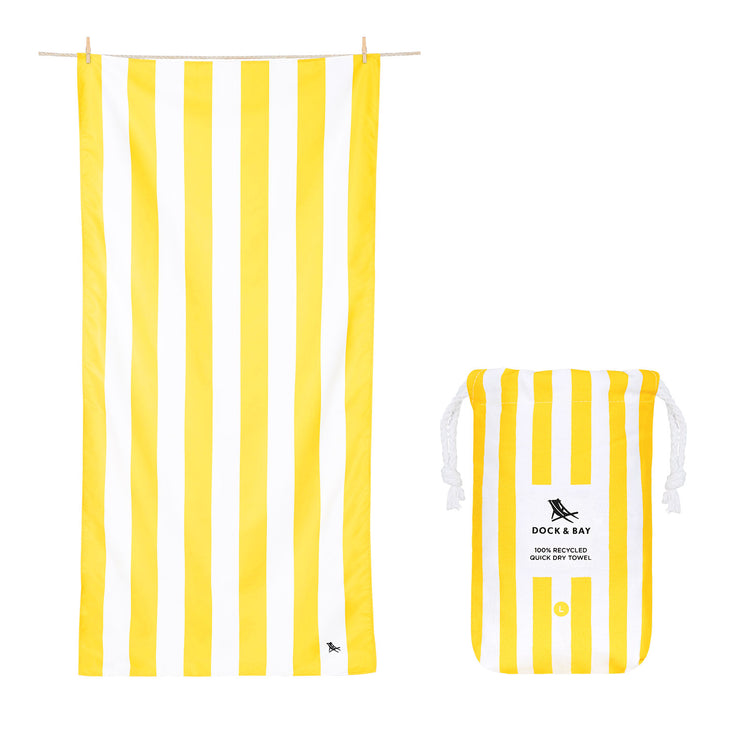 Dock & Bay Quick Dry Towels - Boracay Yellow - GRS Certified
