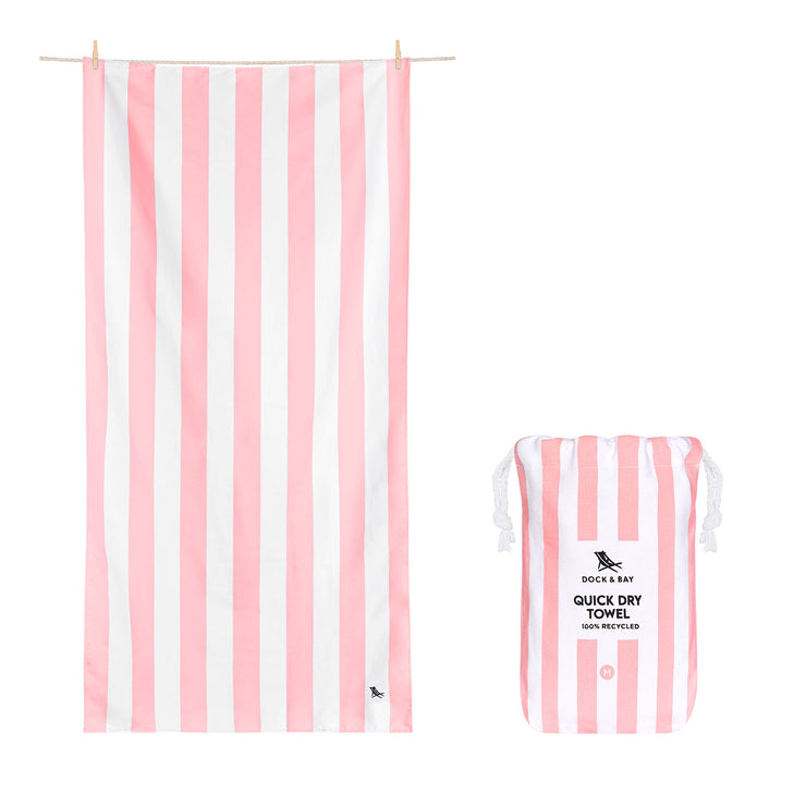 Dock & Bay Quick Dry Towel - Malibu Pink - GRS Certified