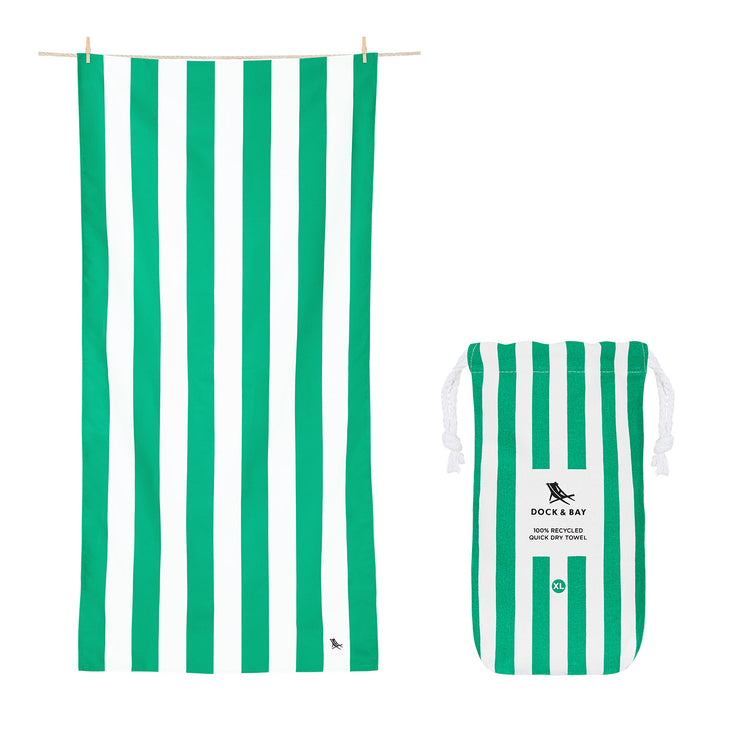 Dock & Bay Quick Dry Towel - Cancun Green - GRS Certified