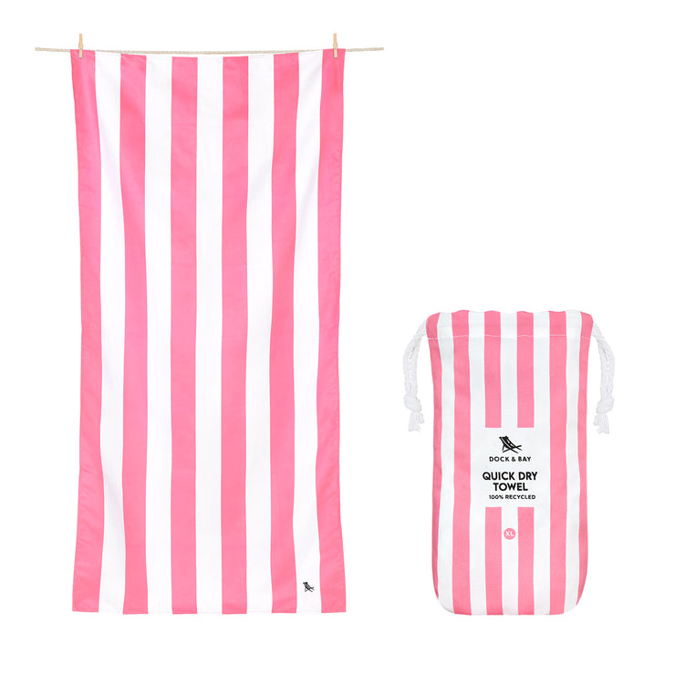 Dock & Bay Quick Dry Towel - Phi Phi Pink - GRS Certified