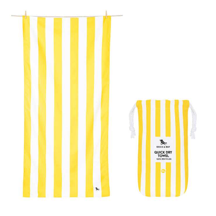 Dock & Bay Quick Dry Towel - Boracay Yellow - GRS Certified
