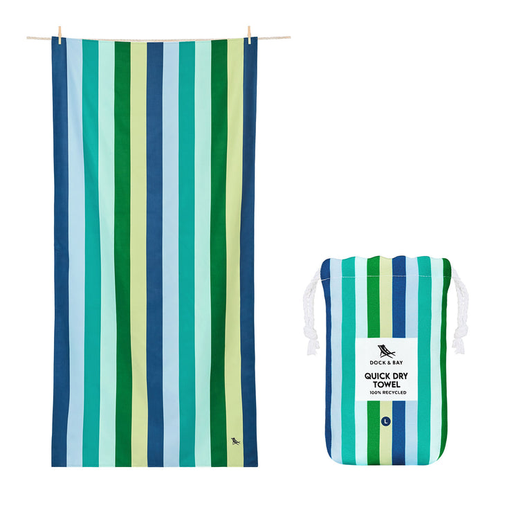 Dock & Bay Quick Dry Towel - Cool Lagoon - GRS Certified